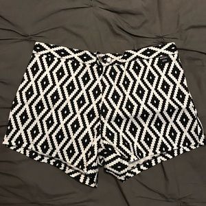 Form fitting men’s swim trunks.